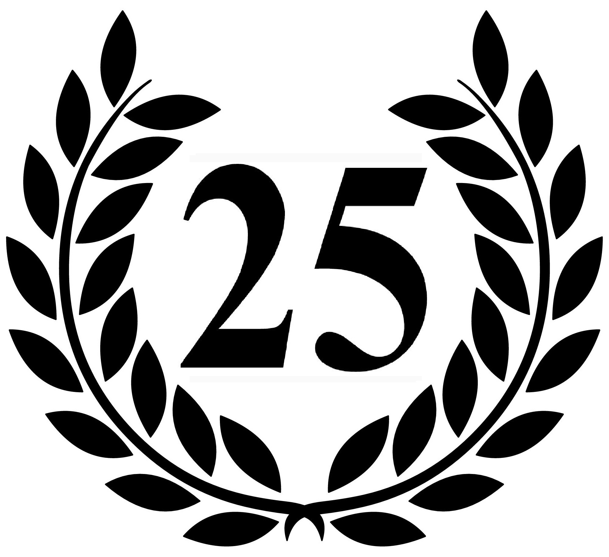 Lorbeerkranz mit 25