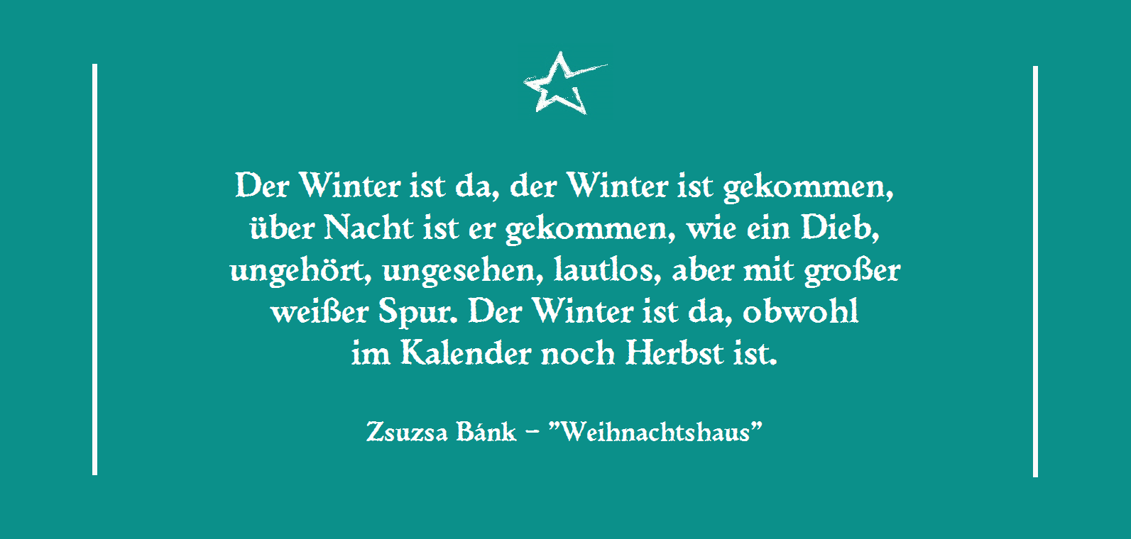 Zsuzsa Bánk – Weihnachtshaus