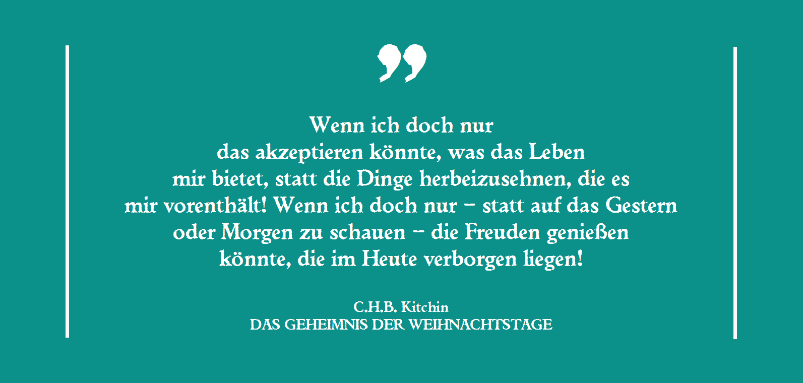 C.H.B. Kitchin - DAS GEHEIMNIS DER WEIHNAHCTSTAGE